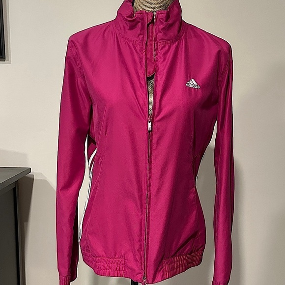 adidas Jackets & Blazers - Adidas Women's Vibrant fuchsia windbreaker athletic Jacket Size medium